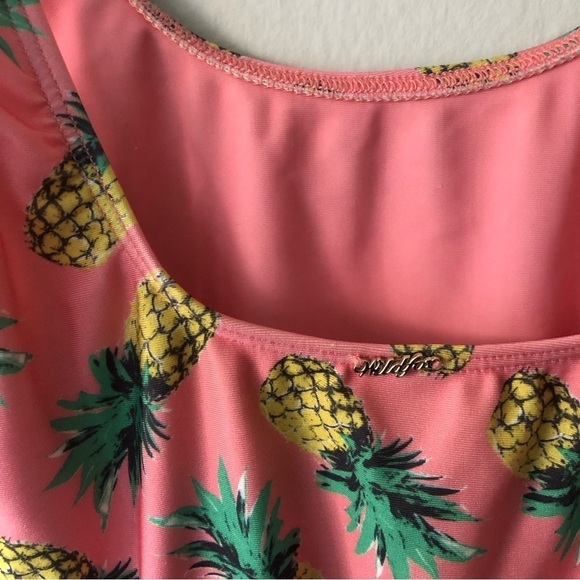 Wildfox Pineapple Cut out One Piece Swimsuit in Pink Size Medium - Picture 7 of 9
